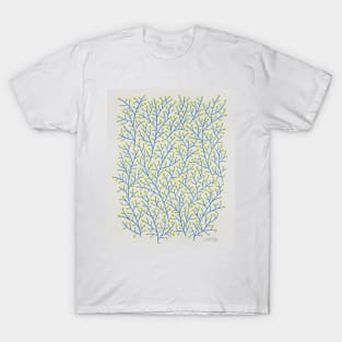 Berry Branches - Lime Blue T-Shirt